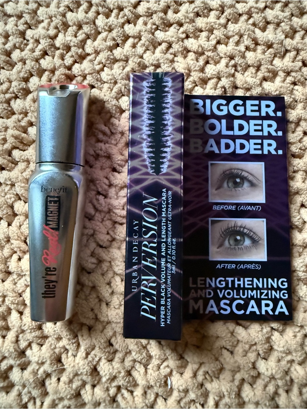 Urban Decay Perversion Mascara & Benefit They’re Real! Lengthening Mascara